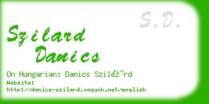szilard danics business card